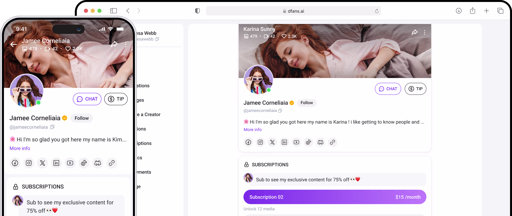 dFans The decentralized creator's platform